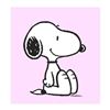 Image 1 : Peanuts, "Snoopy: Pink" Hand Numbered Canvas (40"x44") Limited Edition Fine Art Print with Certifica