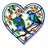 Patricia Govezensky- Original Painting on Laser Cut Steel "Love Birds XX"