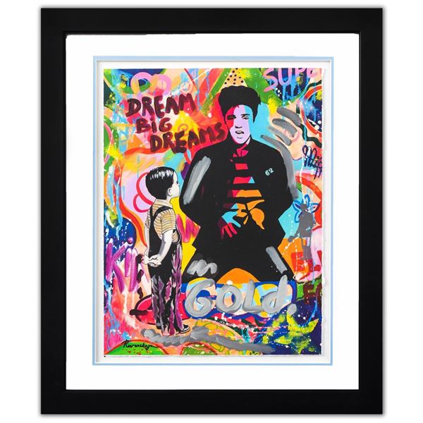 Nastya Rovenskaya- Original Mixed Media on Paper "Dreaming"