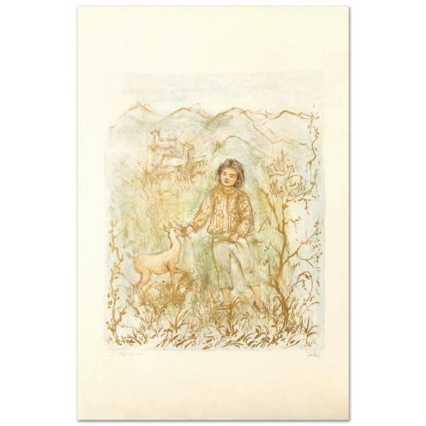 "The Forest Friend" Limited Edition Lithograph by Edna Hibel (1917-2014), Numbered and Hand Signed w