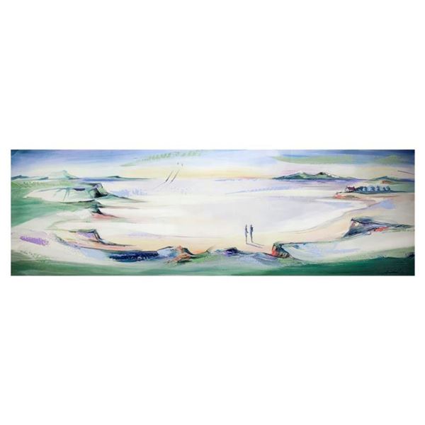 Alfred Gockel, "A Day on the Sea" Hand Signed Limited Edition on Canvas with Letter of Authenticity.