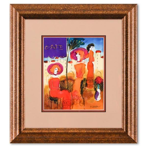 Moshe Leider, Framed Original Mixed Media Watercolor Painting, Hand Signed with Letter of Authentici