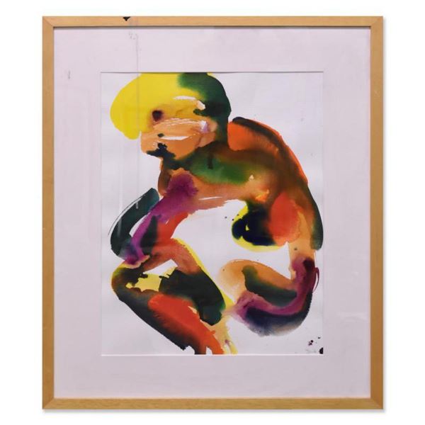 Jenik Cook, Framed Original Watercolor Painting, Hand Singed with Letter of Authenticity.