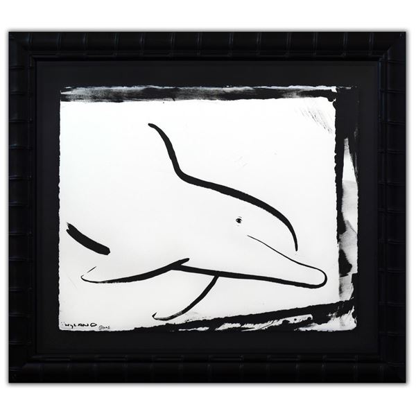 Wyland- Original Sumi Ink Painting "Dolphin"