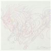 Image 2 : Guillaume Azoulay, "Essai W" Framed Original Color Pencil Drawing, Hand Signed with Letter of Authen