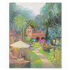 Image 1 : Ming Feng, "Hidden Hacienda" Original Oil Painting on Canvas, Hand Signed with Letter of Authenticit