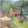 Image 2 : Ming Feng, "Hidden Hacienda" Original Oil Painting on Canvas, Hand Signed with Letter of Authenticit