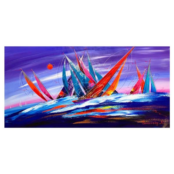 Natalia Sinkovsky, Hand Signed Original Acrylic Painting on Canvas with Letter Authenticity.