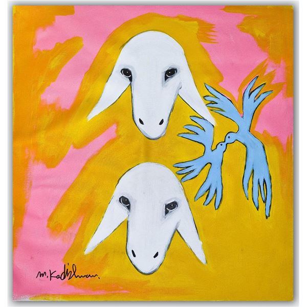 Menashe Kadishman- Original Acrylic on Canvas "Untitled"