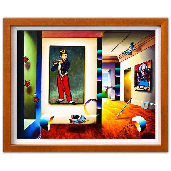 Ferjo- Original Oil on Canvas "The Piper with Picasso"