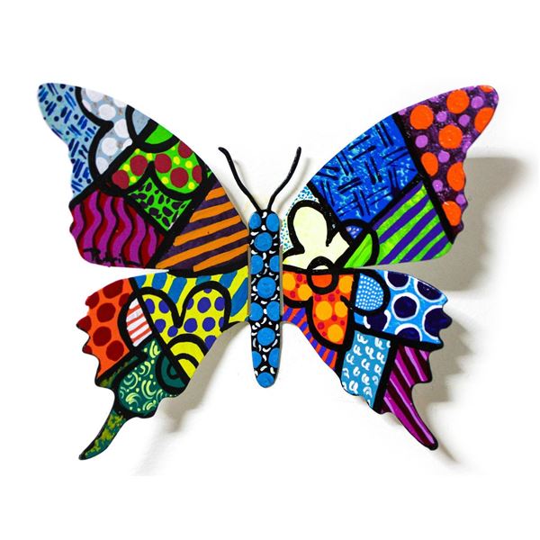 Patricia Govezensky- Original Painting on Cutout Steel "Butterfly CLXXII"