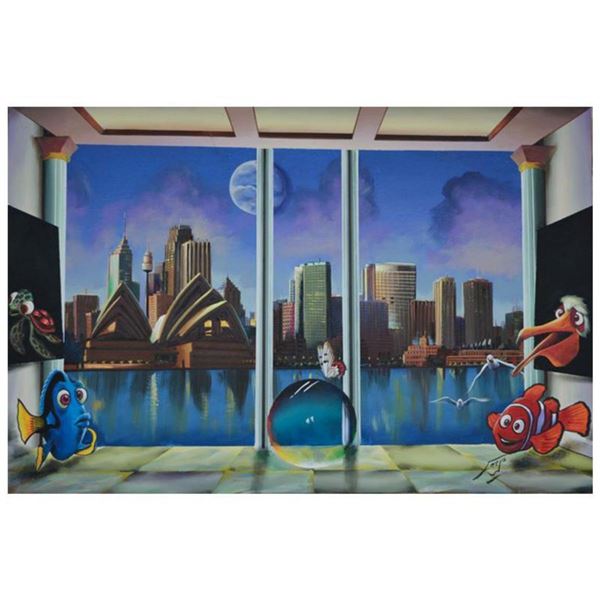 Ferjo, "Nemo in Sydney" Original Painting on Canvas, Hand Signed with Letter of Authenticity.