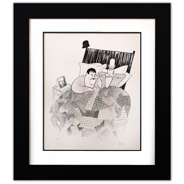 Al Hirschfeld- Hand Pulled Original Lithograph "Laurel & Hardy Sweet Dreams"