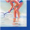Image 2 : Lucelle Raad, "Fishing" Framed Original Acrylic Painting on Board, Hand Signed with Letter of Authen