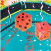 Image 3 : Paul Blaine Henrie (1932-1999), "7 Come 11" Hand Signed Original Painting on Canvas (48"x30") with L