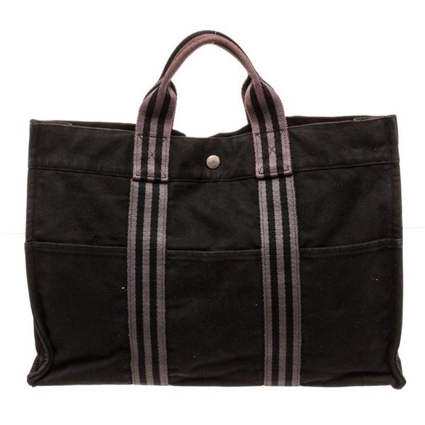 Hermes Black Herline GM Tote Bag