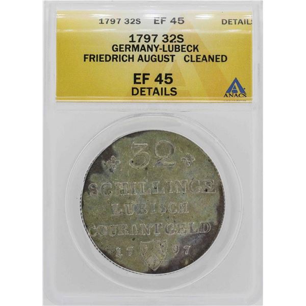 1797 Germany-Lubeck Friedrich 32 Shilling Coin ANACS XF45