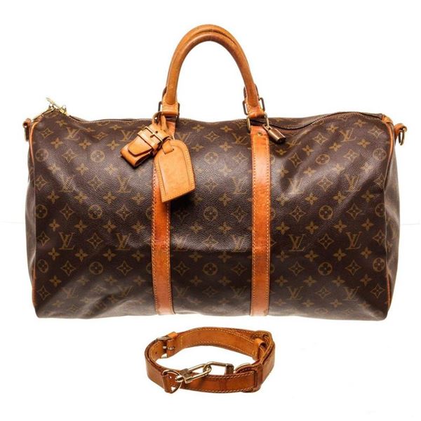 Louis Vuitton Brown Keepall 50cm Travel Bag