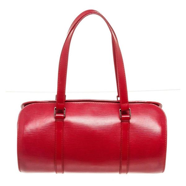 Louis Vuitton Red Epi Leather Soufflot Shoulder Bag