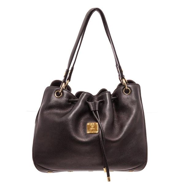 MCM Black Shopper Tote Bag