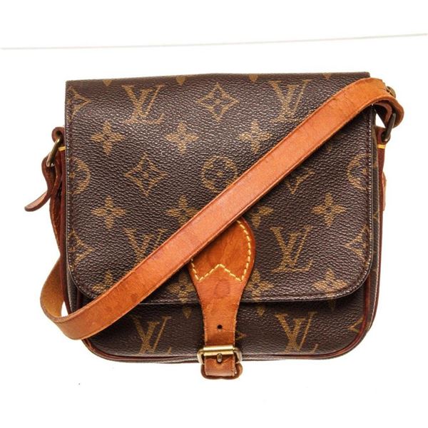 Louis Vuitton Brown Cartouchiere PM Crossbody Bag