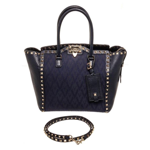 Valentino Purple Leather Mini Rockstud Shoulder Bag