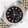 Image 1 : Rolex Mens Datejust 36 Yellow Gold And SS Black Diamond VS Oyster Perpetual With