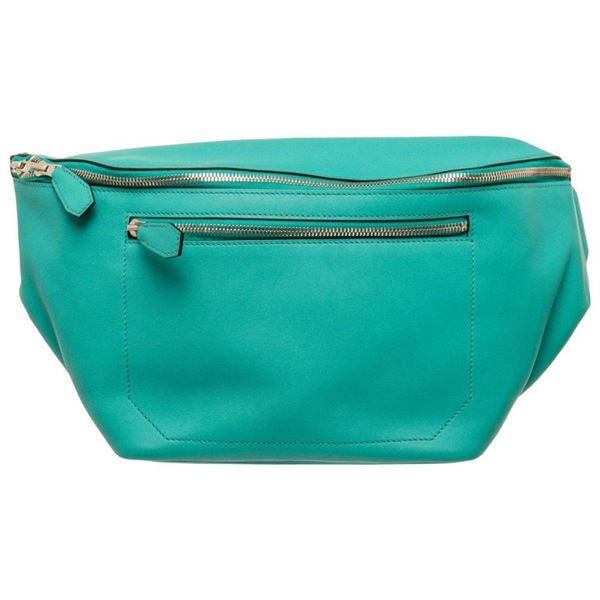 Hermes Electric Blue Leather Cityslide Belt Bag