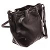 Image 3 : Coach Black Snakeskin Embossed Leather Mickey Drawstring Shoulder Bag