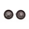 Image 1 : Chanel Vintage Black Resin CC Round Clip On Earrings