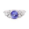 Image 2 : 2.87 ctw Sapphire And Diamond Ring - 14KT White Gold