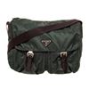 Image 1 : Prada Green Canvas Messenger Shoulder Bag