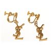 Image 1 : Yves Saint Laurent YSL Gold Earrings