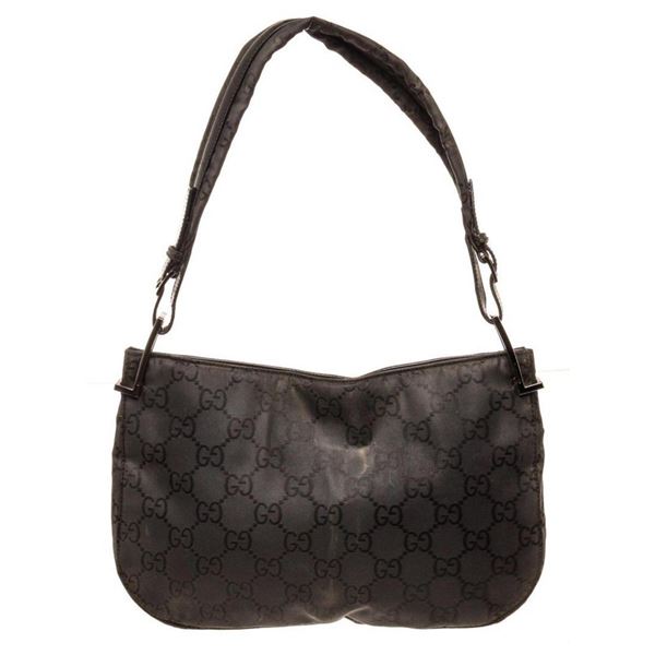 Gucci GG Black Nylon Shoulder Bag