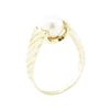 Image 4 : 7mm Cultured Pearl Ring - 14KT Yellow Gold