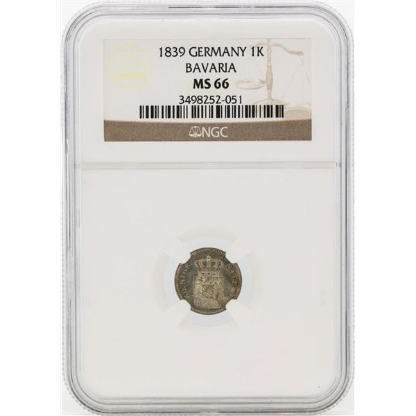 1839 Germany Kreuzer NGC MS66