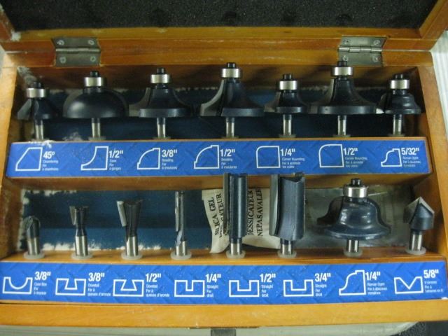 MASTERCRAFT ROUTER BIT SET FROM 3/8-3/4