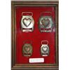 Image 1 : Civil War bridle rosettes, framed