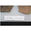 Image 2 : Native American pottery shards and bone tools, framed