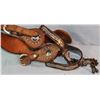 Image 1 : Silver overlayed spurs, fancy, w/jingle bobs, studded straps and Mustache spurs, unmarked