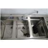 Image 3 : S/S 4' 3 Comp Bar Sink w/Speed Rail