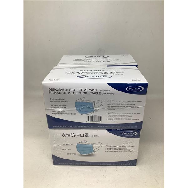 BioTech Disposable Face Masks 4X 50 pk