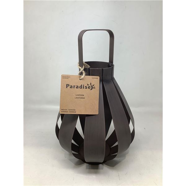 Paradise Indoor/Outdoor Lantern Brushed Brown