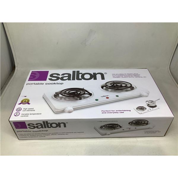 Salton Portable Dual Cooktop - White