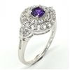 Image 2 : Silver Amethyst Cz(1.45ct) Mircron Rhodium Plated Ring (~weight 4.2g) (Estimated Selling Price from 