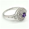 Image 4 : Silver Amethyst Cz(1.45ct) Mircron Rhodium Plated Ring (~weight 4.2g) (Estimated Selling Price from 