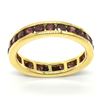 Image 1 : Gold plated Silver Garnet(2.9ct) Gold Micron Rhodium Plated Ring (~weight 4.9g) (Estimated Selling P