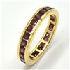 Image 2 : Gold plated Silver Garnet(2.9ct) Gold Micron Rhodium Plated Ring (~weight 4.9g) (Estimated Selling P