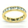 Image 1 : Gold plated Silver Blue Topaz(2.9ct) Micron Rhodium Plated Ring (~weight 4.2g) (Estimated Selling Pr