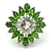 Image 3 : Silver Green Amethyst Crome Tourmaline(4.45ct) Rhodium Plated Ring (~weight 4.4g) (Estimated Selling